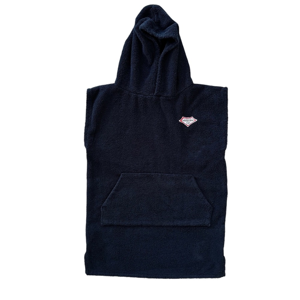 Jacks Surfboards OS Navy Blue Terry Cloth Hooded Changing Poncho Unisex Robe